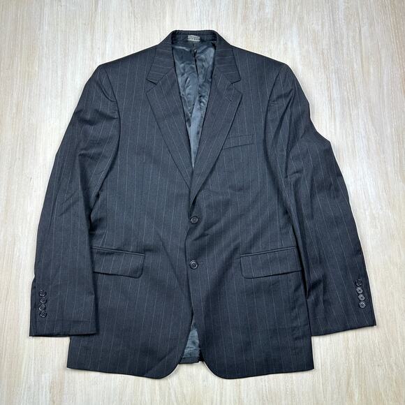 Jos. A. Bank Pin Stripe 100% Wool Two Button Men's Career Sport Coat Blazer 40R - Picture 1 of 16